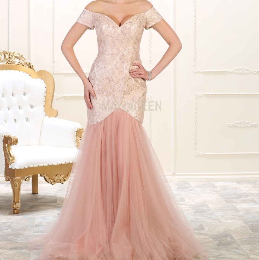 Formal prom off shoulder dress. Bridesmaid dresses - Picture 1 of 5